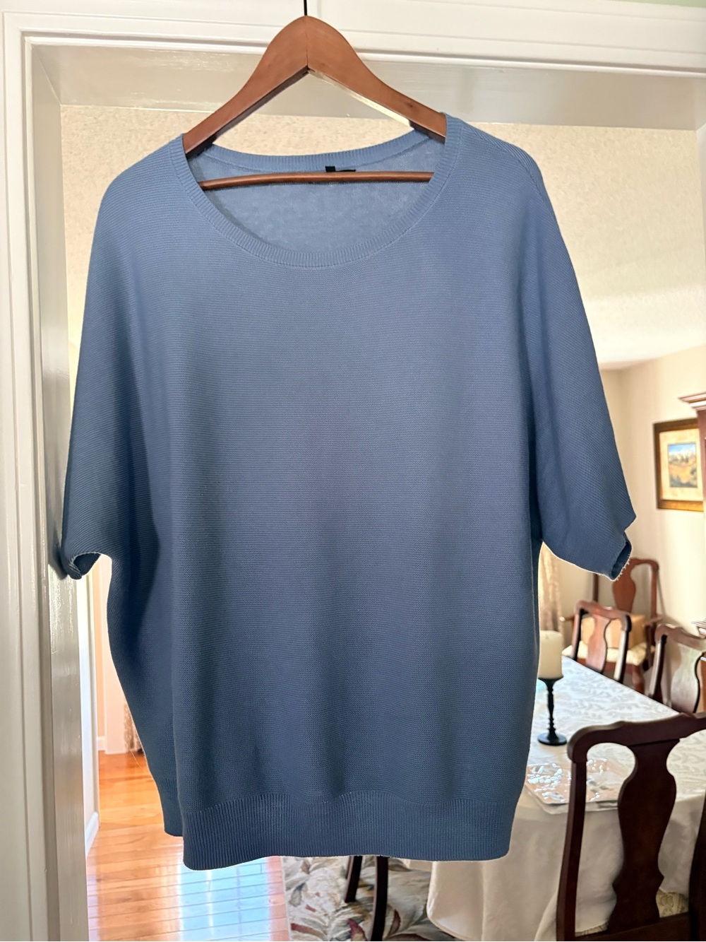 Quince Powder Blue Cotton-Cashmere Dolman Crew